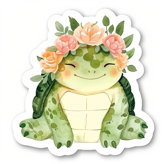 turtle majestic Expressive surreal Vinyl Decal Sticker for Car, Laptop, Tumbler and more # F022116-4" x 4"