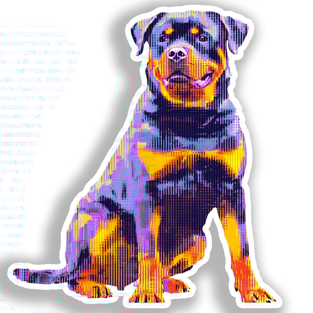 Rottweiler Dog Vinyl Decal Sticker for Car, Laptop, Tumbler and more # A018316-4" x 4"