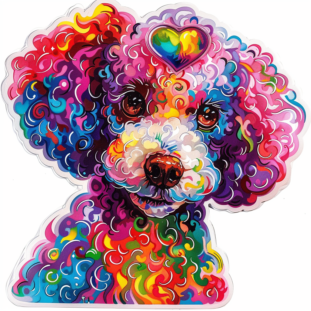 Poodle Dog heartcore Vinyl Decal Sticker for Car, Laptop, Tumbler and more # F012252