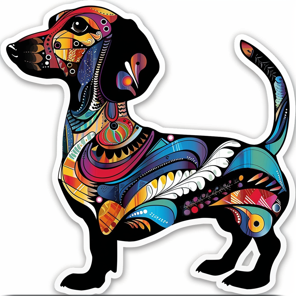 Dachshund Dog Vinyl Decal Sticker for Car, Laptop, Tumbler and more # F013091