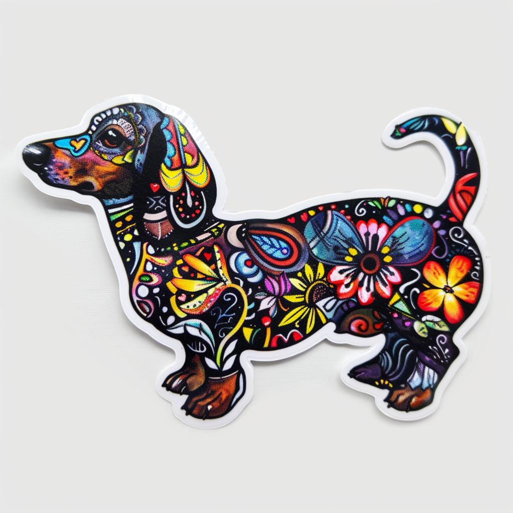 Dachshund Dog Heartcore Vinyl Decal Sticker for Car, Laptop, Tumbler and more # F012858