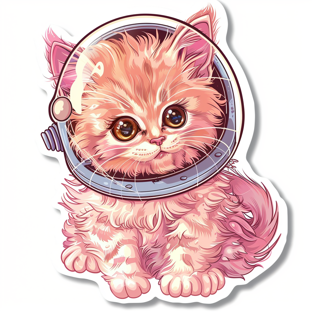 Adorable Turkish Angora Cat Vinyl Decal Sticker for Car, Laptop, Tumbler and more # F020987-4" x 4"