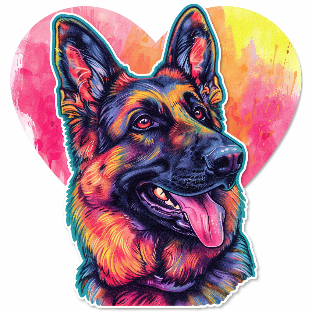 German Shepherd Dog Vinyl Decal Sticker for Car, Laptop, Tumbler and more # F011357