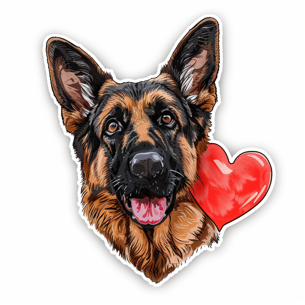 German Shepherd Dog Vinyl Decal Sticker for Car, Laptop, Tumbler and more # F011388
