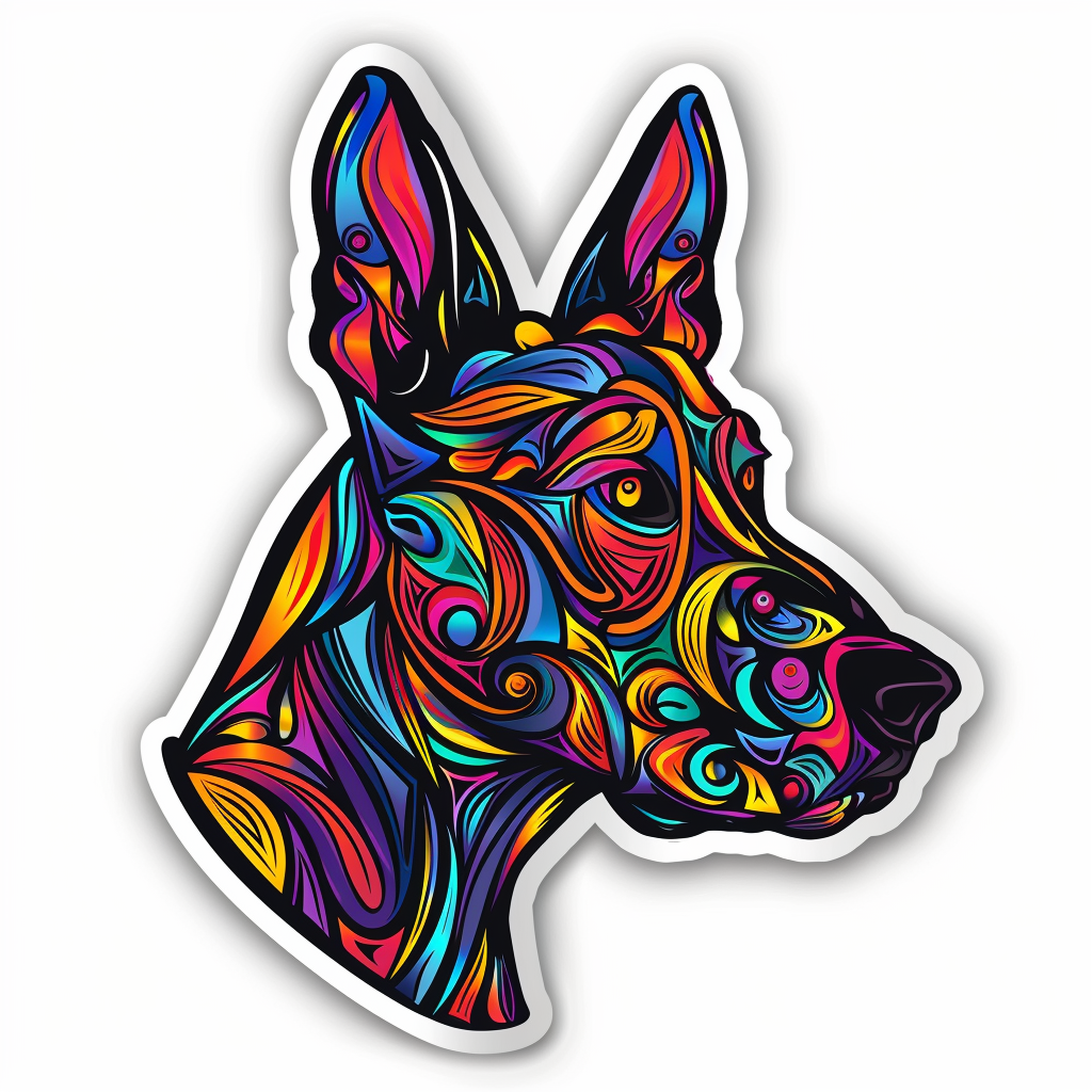 Great Dane Dog Expressive surreal Vinyl Decal Sticker for Car, Laptop, Tumbler and more # F022762