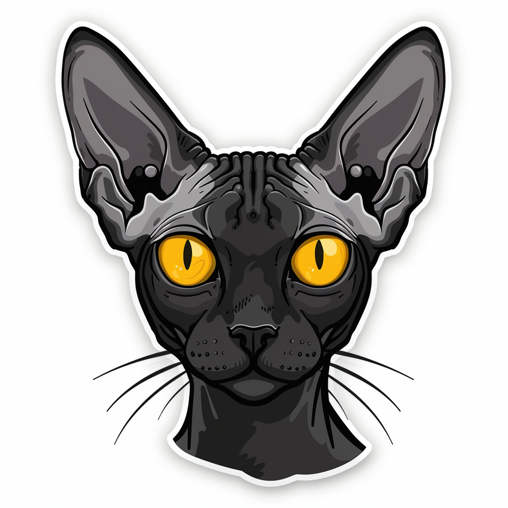 Sphynx Cat Vinyl Decal Sticker for Car, Laptop, Tumbler and more # F07615