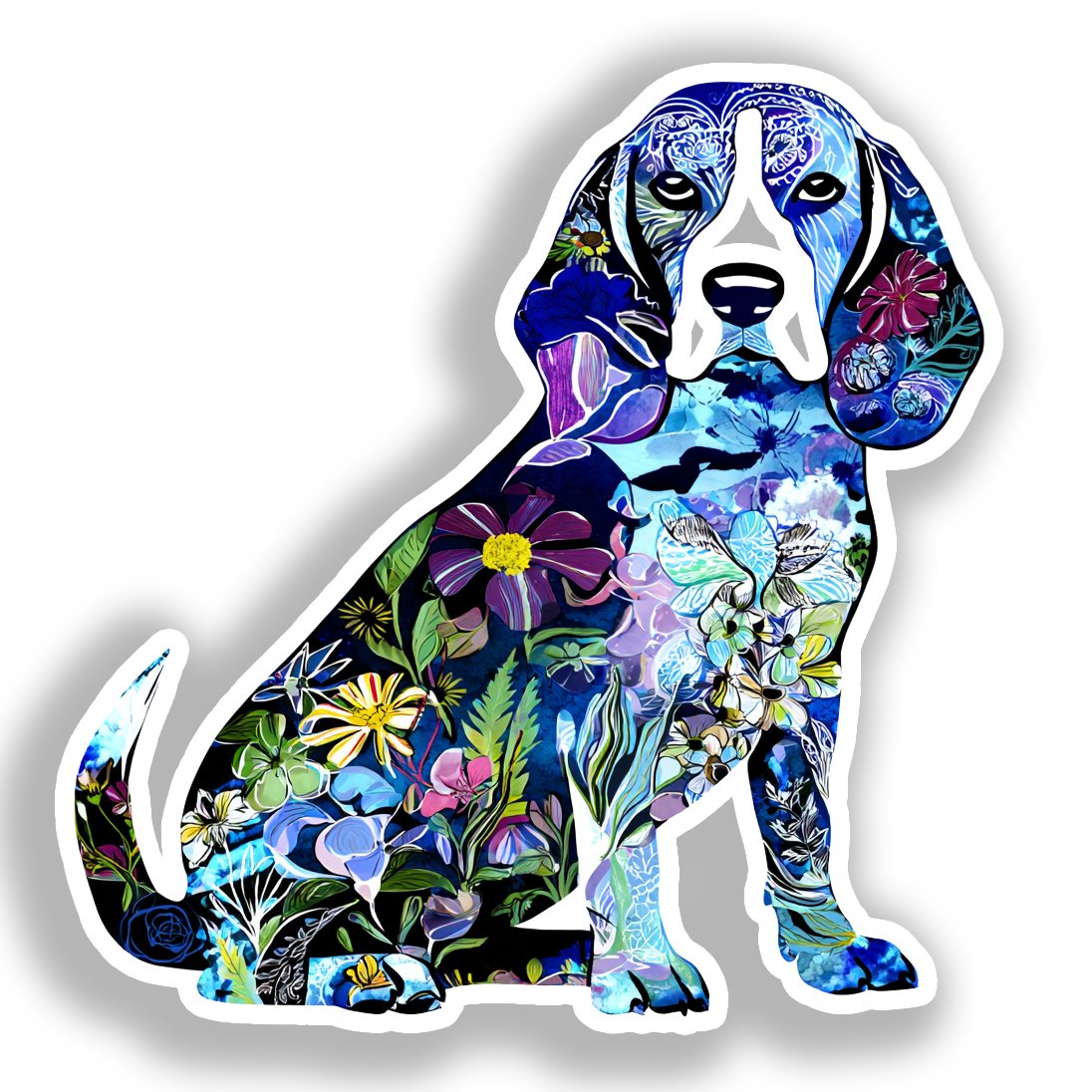 Beagle Dog Vinyl Decal Sticker for Car, Laptop, Tumbler and more # A018622-4" x 4"