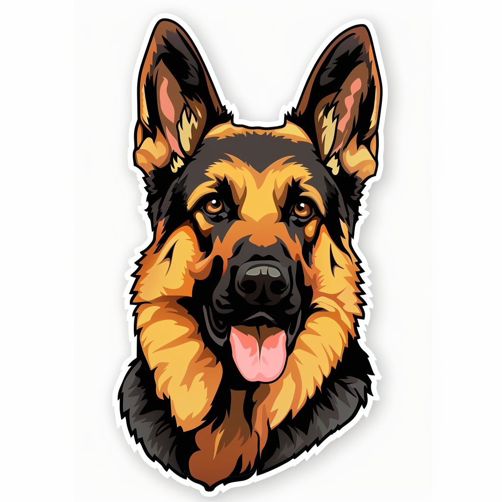German Shepherd Dog Vinyl Decal Sticker for Car, Laptop, Tumbler and more # F07315