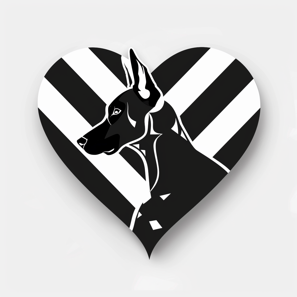 Great Dane Dog Expressive surreal Vinyl Decal Sticker for Car, Laptop, Tumbler and more # F022801