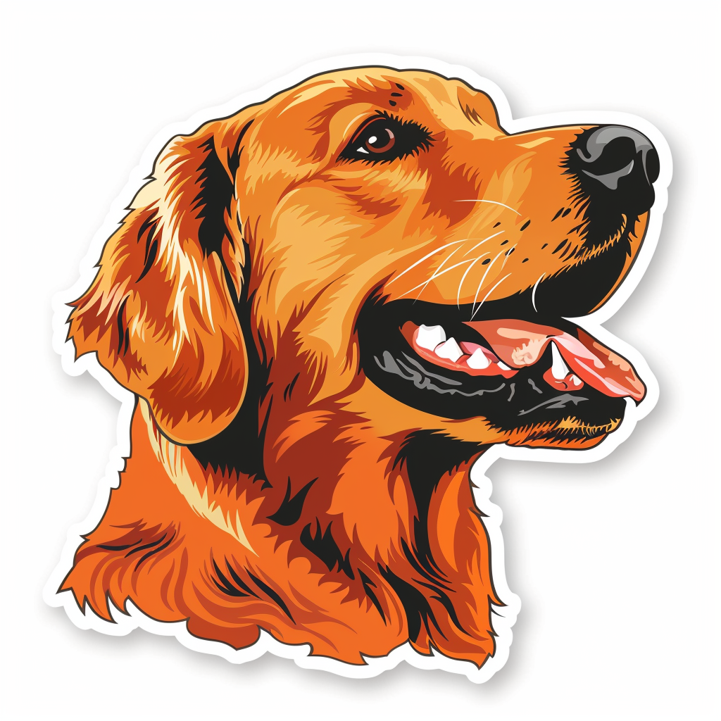 Golden Retriever Dog Vinyl Decal Sticker for Car, Laptop, Tumbler and more # F010523