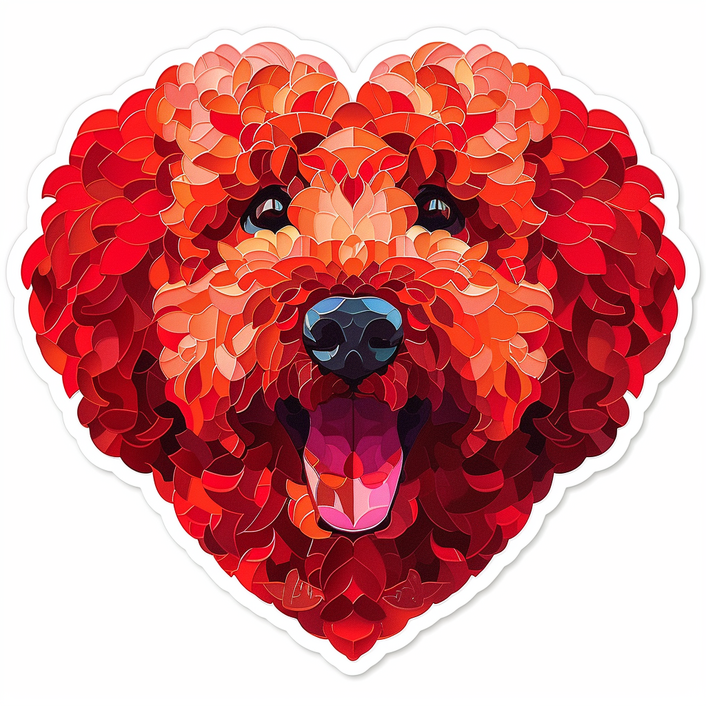 Poodle Dog heartcore Vinyl Decal Sticker for Car, Laptop, Tumbler and more # F012346