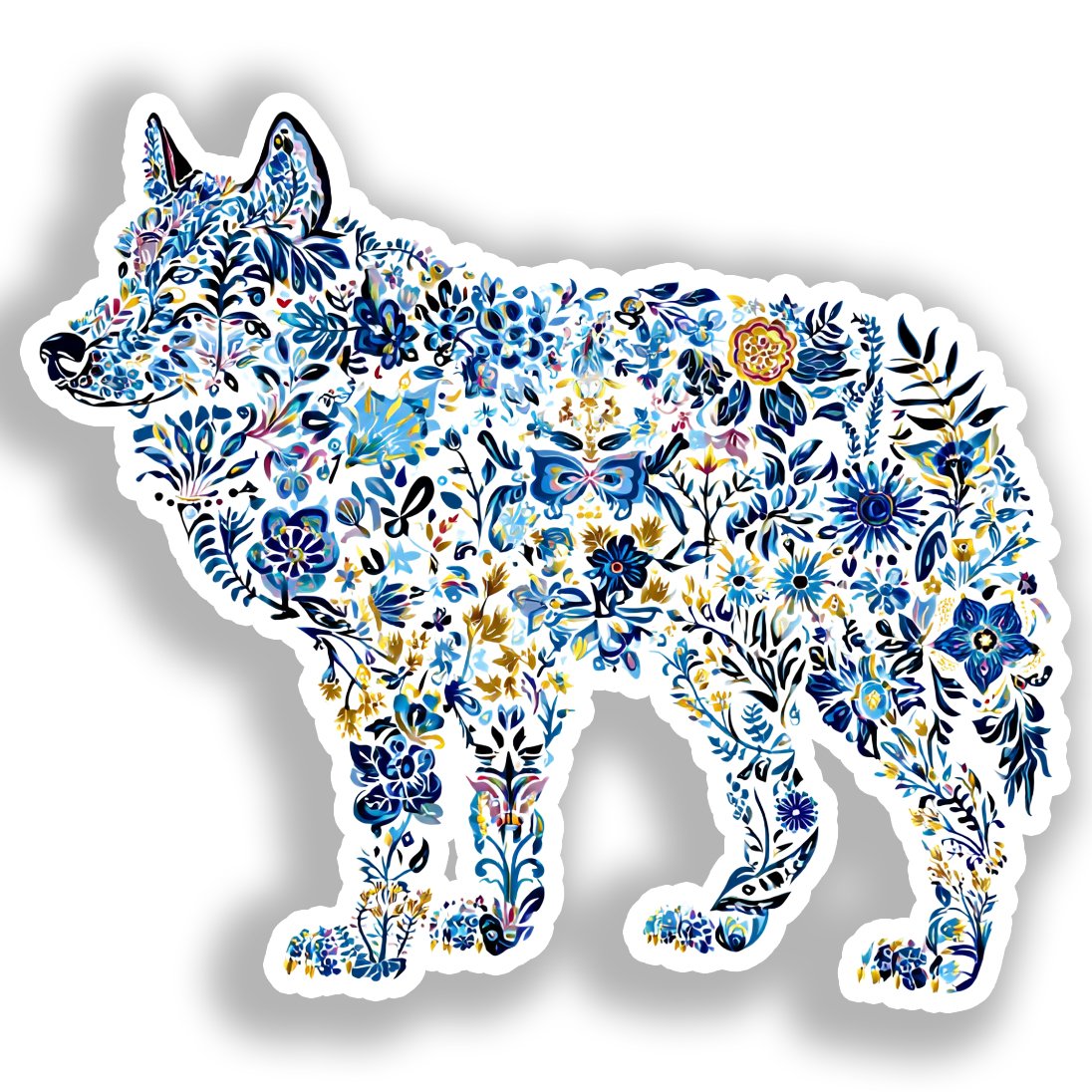 Wolf Vinyl Decal Sticker for Car, Laptop, Tumbler and more # A018354-4" x 4"