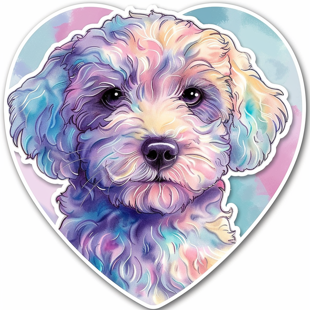 Poodle Dog heartcore Vinyl Decal Sticker for Car, Laptop, Tumbler and more # F012284
