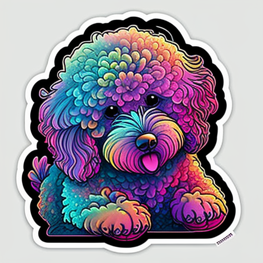 Heartcore dog Poodle Vinyl Decal Sticker for Car, Laptop, Tumbler and more # F012226