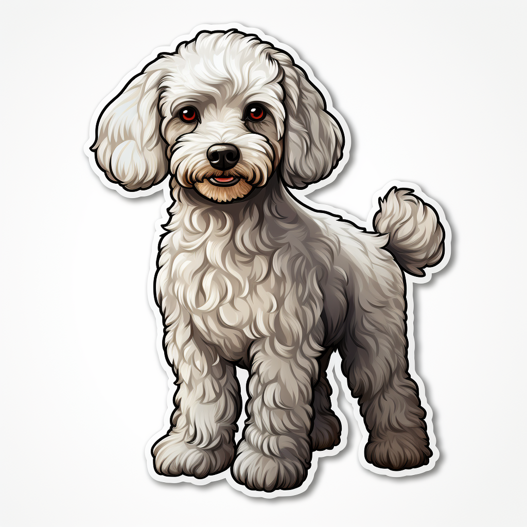 Poodle dog art deco Vinyl Decal Sticker for Car, Laptop, Tumbler and more # F012202