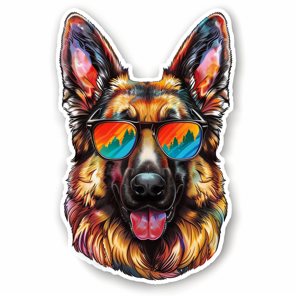 German Shepherd Dog Vinyl Decal Sticker for Car, Laptop, Tumbler and more # F011578