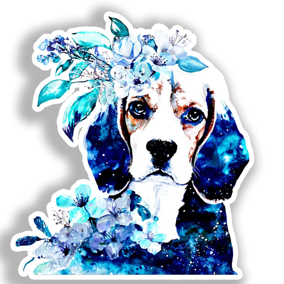 Beagle Dog Vinyl Decal Sticker for Car, Laptop, Tumbler and more # A018661-4" x 4"