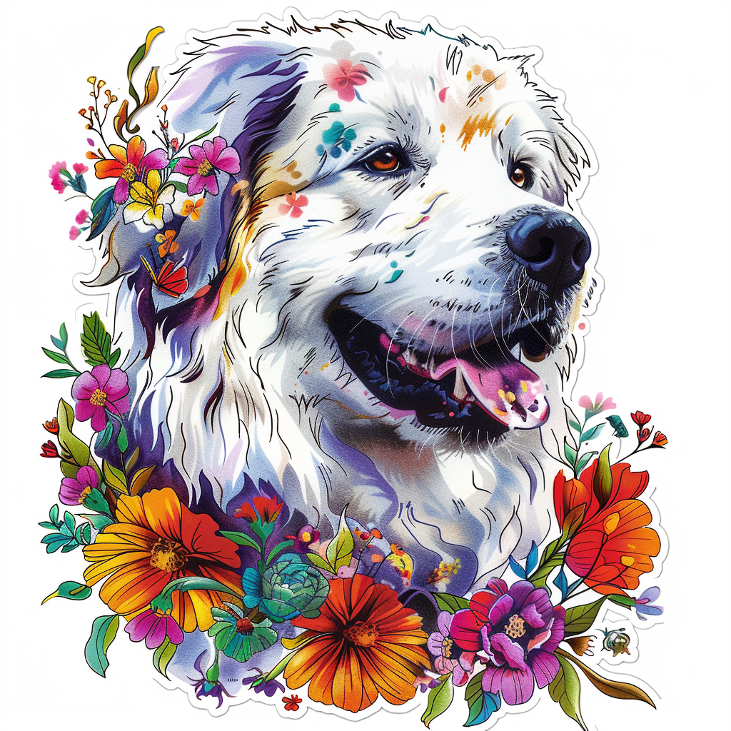 Great Pyrenees dog Vinyl Decal Sticker for Car, Laptop, Tumbler and more # F023563