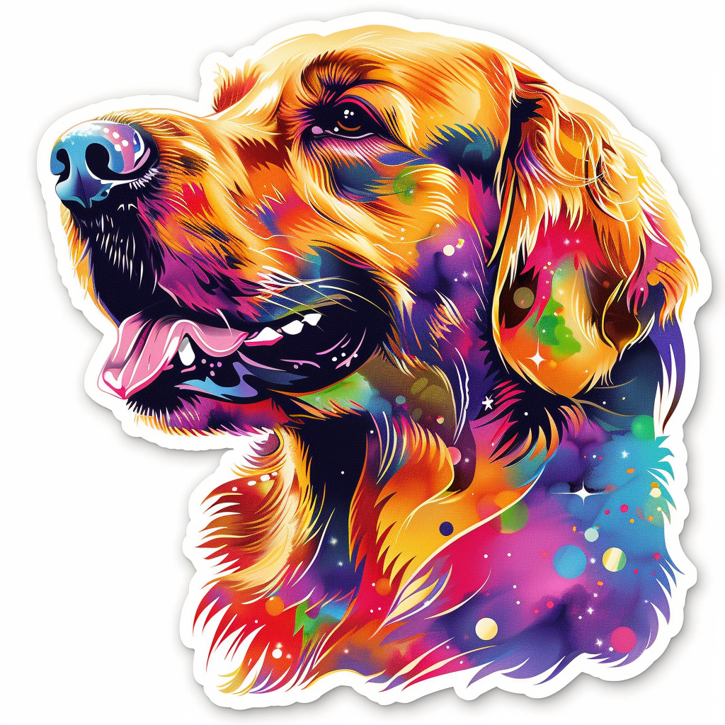 Golden Retriever Dog Vinyl Decal Sticker for Car, Laptop, Tumbler and more # F010474