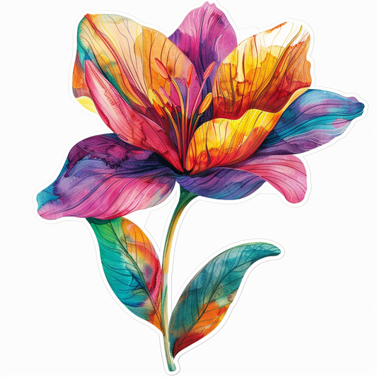Lily flower majestic Expressive surreal Vinyl Decal Sticker for Car, Laptop, Tumbler and more # F023255