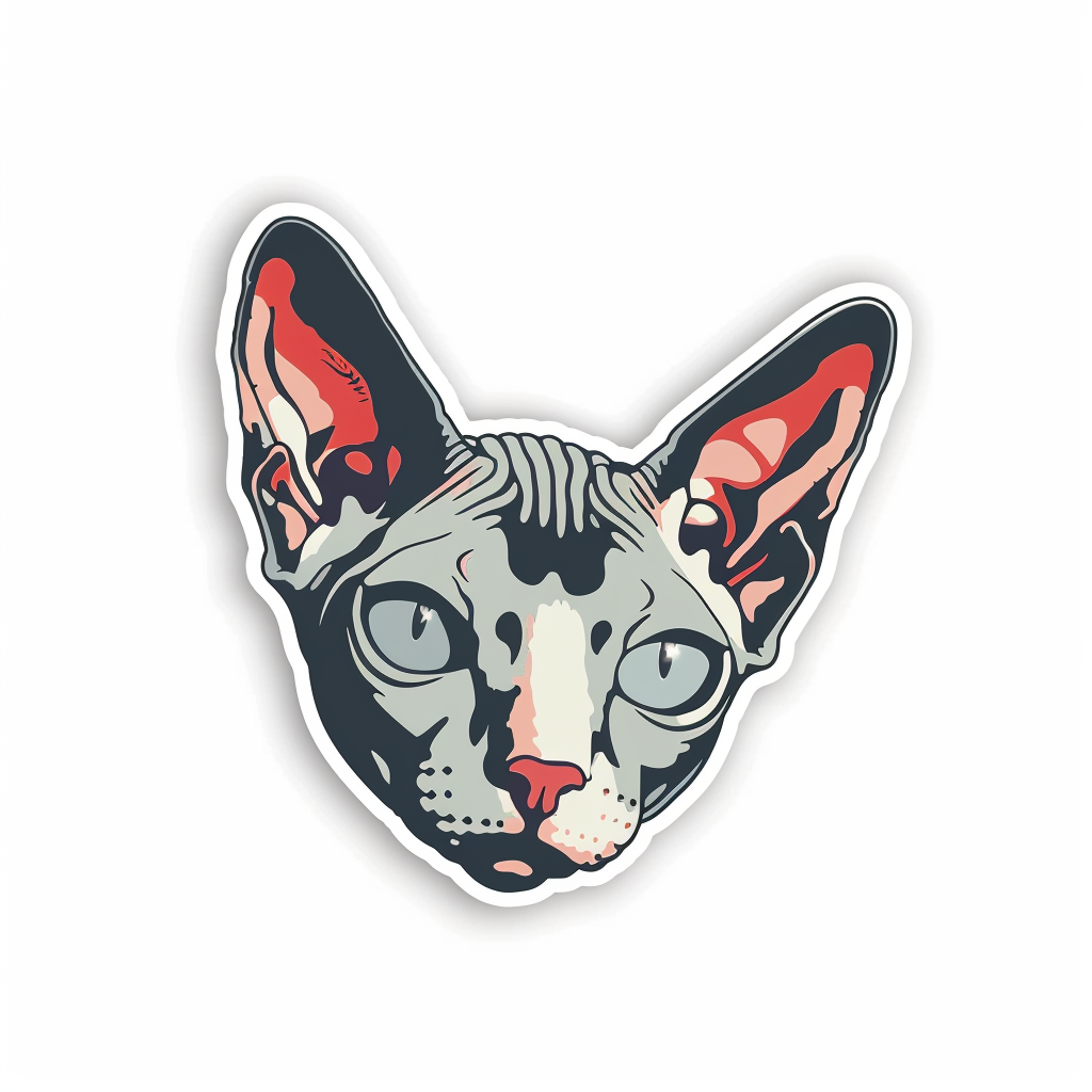 Sphynx Cat Vinyl Decal Sticker for Car, Laptop, Tumbler and more # F09995