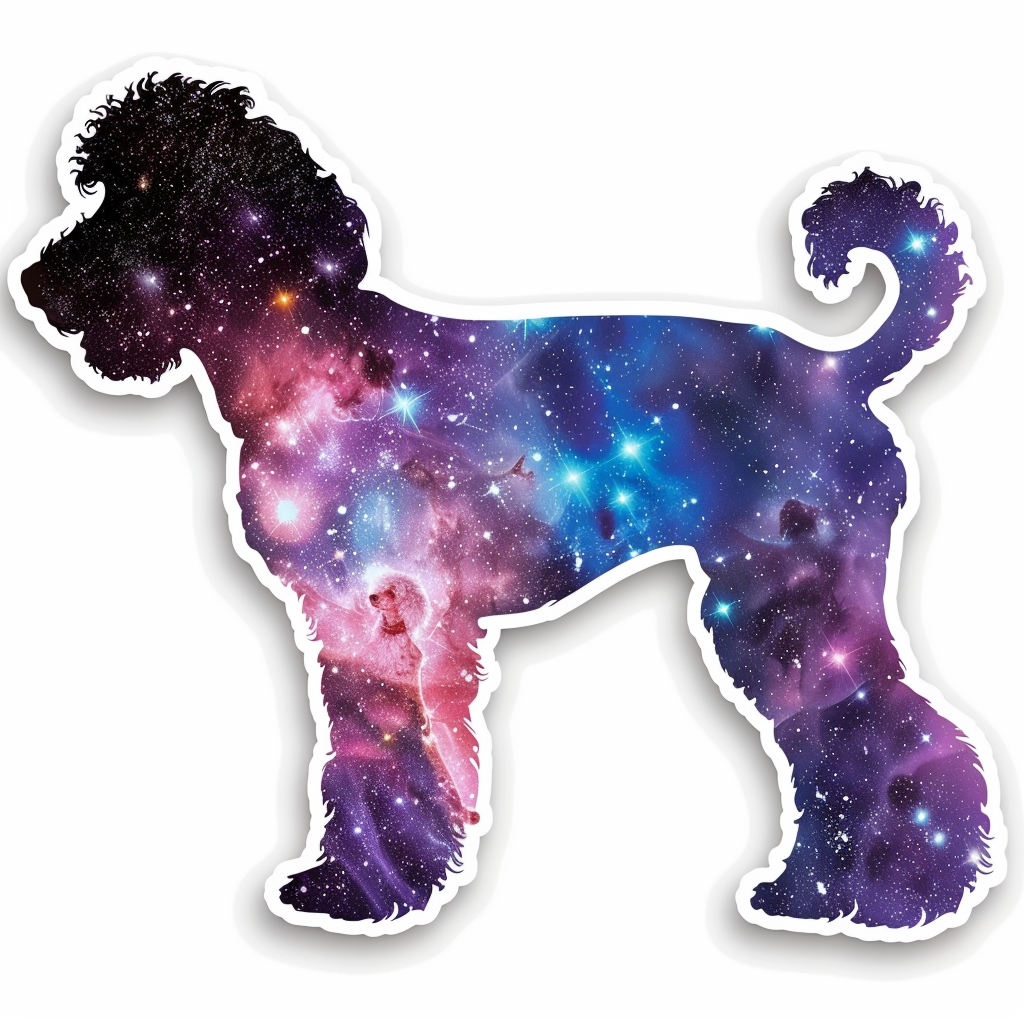 Poodle Dog galaxy Vinyl Decal Sticker for Car, Laptop, Tumbler and more # F012383