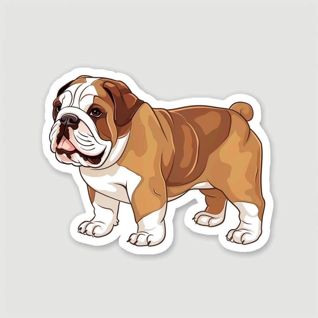 Bulldog Dog majestic Expressive surreal Vinyl Decal Sticker for Car, Laptop, Tumbler and more # F017575