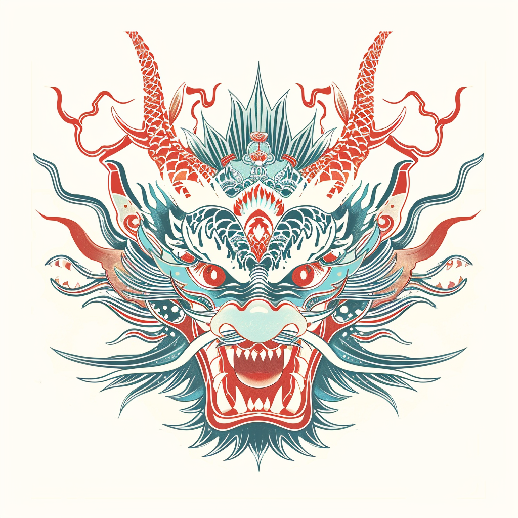 Dragon crowned majestic Expressive surreal Vinyl Decal Sticker for Car, Laptop, Tumbler and more # F018998