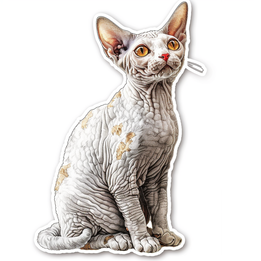 Devon Rex Cat Vinyl Decal Sticker for Car, Laptop, Tumbler and more # F09778