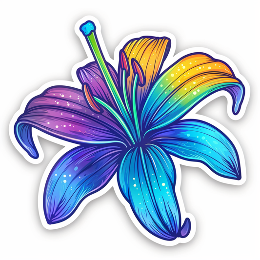 Lily flower majestic Expressive surreal Vinyl Decal Sticker for Car, Laptop, Tumbler and more # F023319
