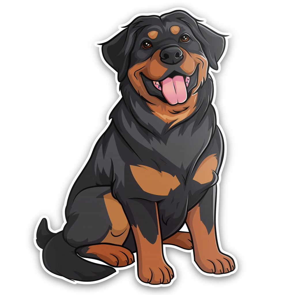 Rottweiler Dog Vinyl Decal Sticker for Car, Laptop, Tumbler and more # F07437