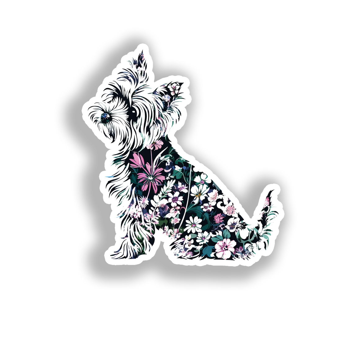 Yorkshire Terrier Dog Vinyl Decal Sticker for Car, Laptop, Tumbler and more # A017215-4" x 4"