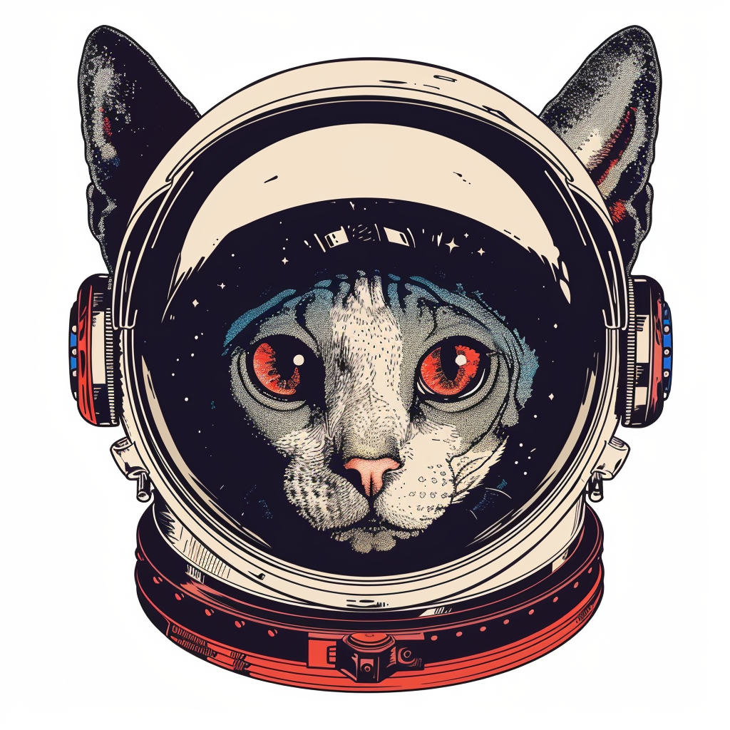 Adorable Cornish Rex Cat Expressive surreal Vinyl Decal Sticker for Car, Laptop, Tumbler and more # F021436-4" x 4"
