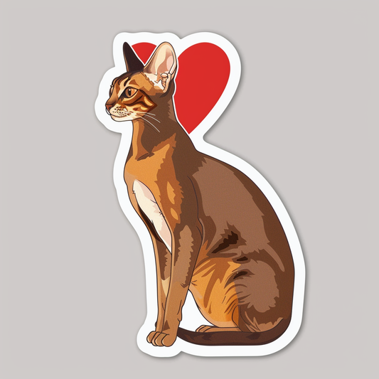 Abyssinian Cat astronaut majestic Expressive surreal Vinyl Decal Sticker for Car, Laptop, Tumbler and more # F021678-4" x 4"