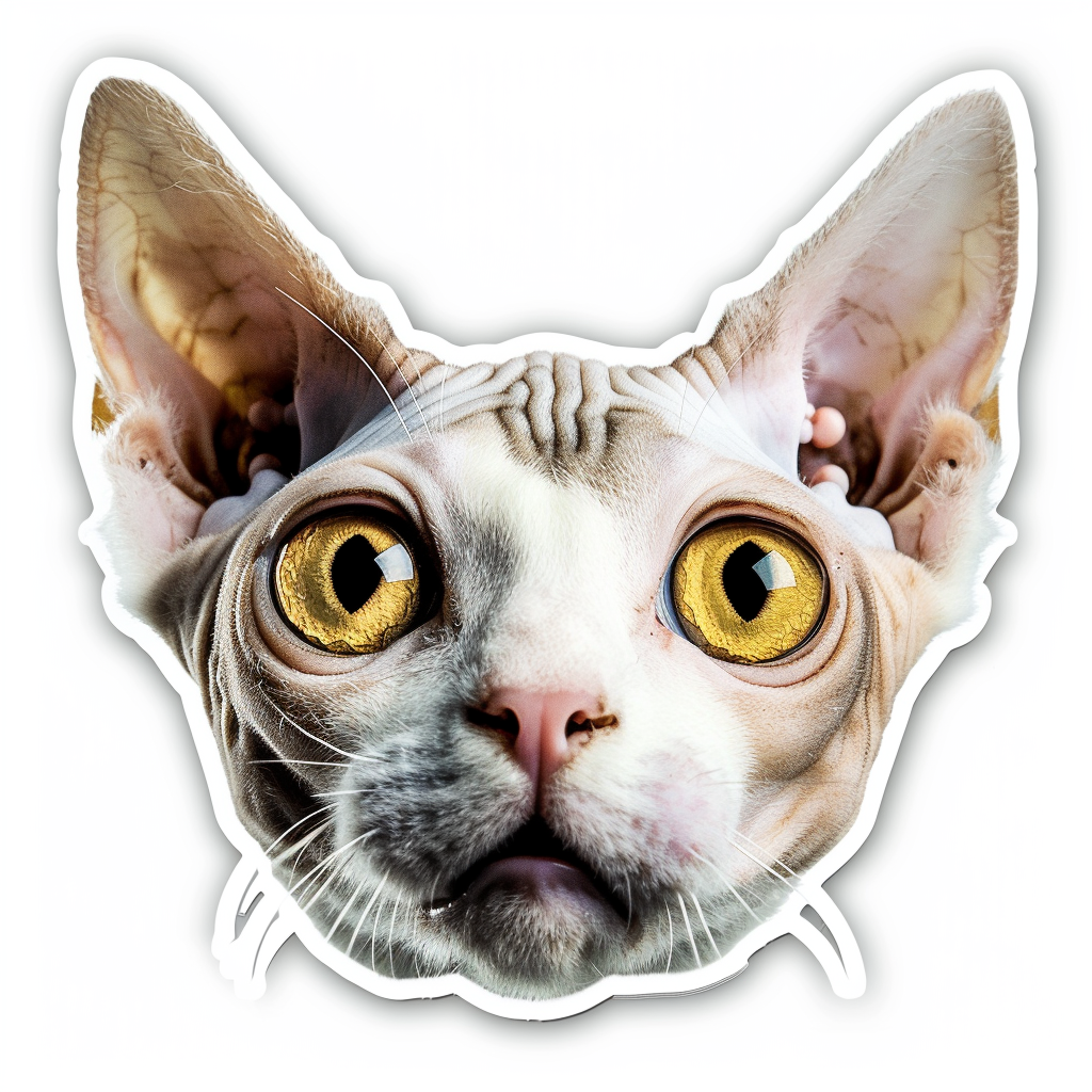 Devon Rex Cat Vinyl Decal Sticker for Car, Laptop, Tumbler and more # F09751