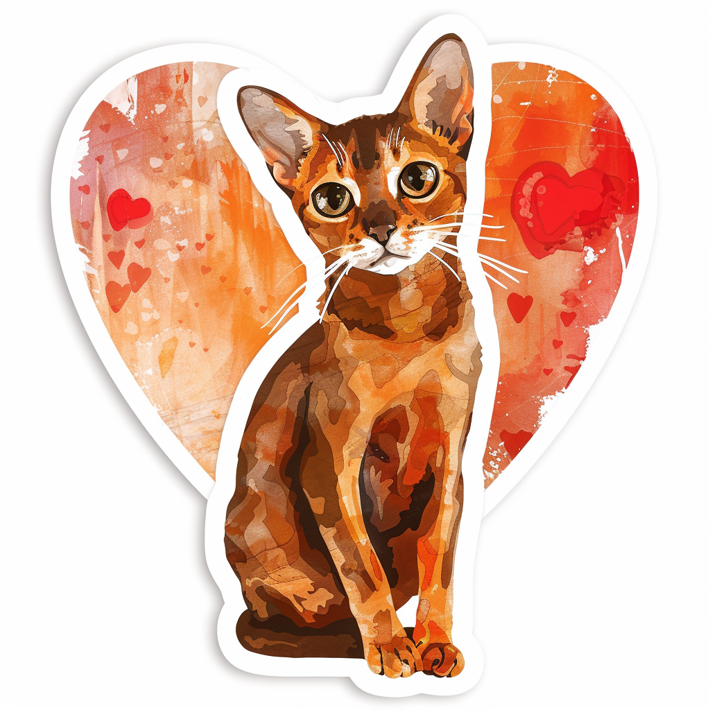 Abyssinian Cat astronaut majestic Expressive surreal Vinyl Decal Sticker for Car, Laptop, Tumbler and more # F021262-4" x 4"