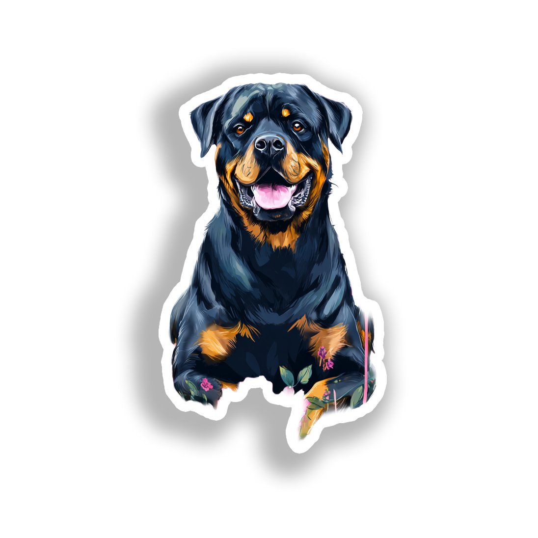 Rottweiler Dog Vinyl Decal Sticker for Car, Laptop, Tumbler and more # A018126-4" x 4"