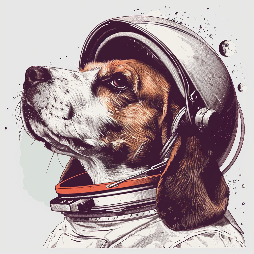 Beagle dog astronaut Vinyl Decal Sticker for Car, Laptop, Tumbler and more # F011853