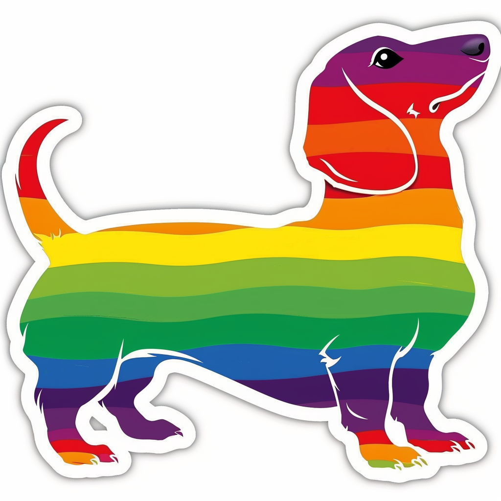 Dachshund Dog cartoon Vinyl Decal Sticker for Car, Laptop, Tumbler and more # F012971