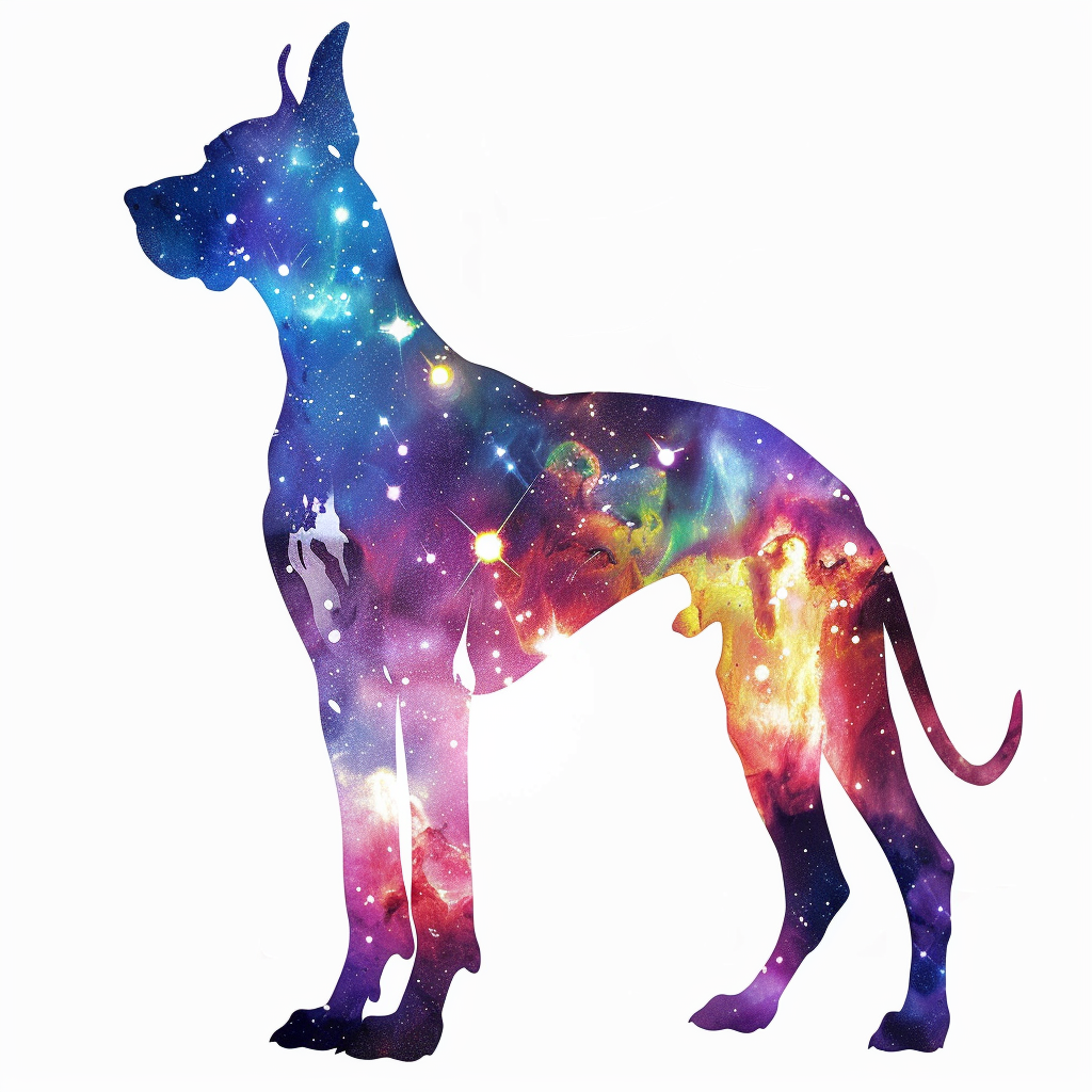 Adorable Great Dane Dog Expressive surreal Vinyl Decal Sticker for Car, Laptop, Tumbler and more # F017980