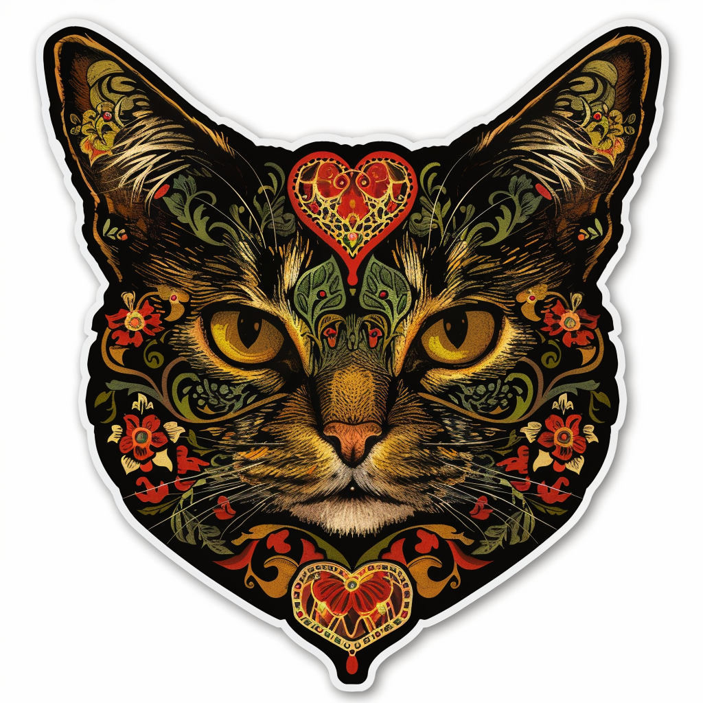 American Shorthair Cat majestic Expressive surreal Vinyl Decal Sticker for Car, Laptop, Tumbler and more # F018851