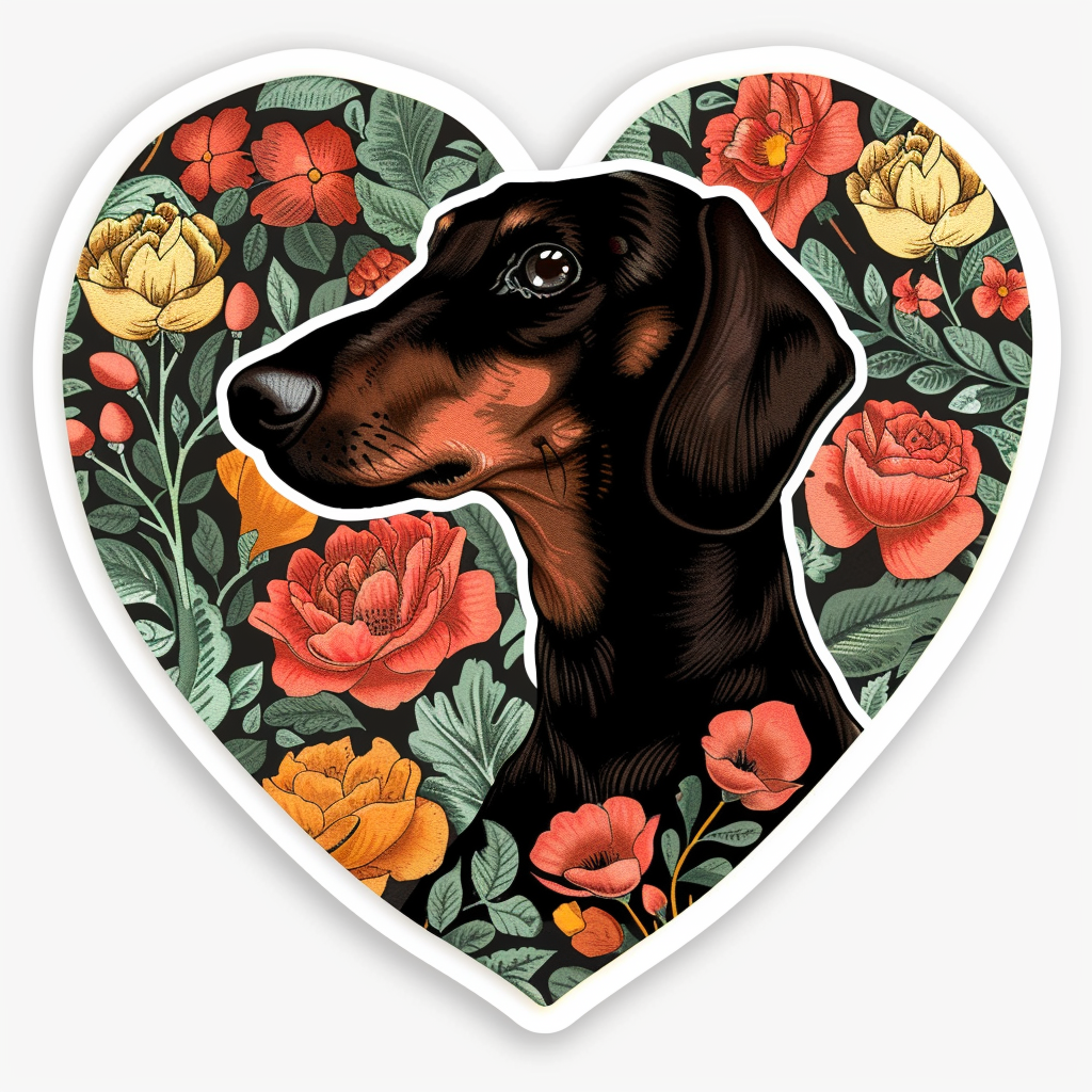 Dachshund Dog Vinyl Decal Sticker for Car, Laptop, Tumbler and more # F012810