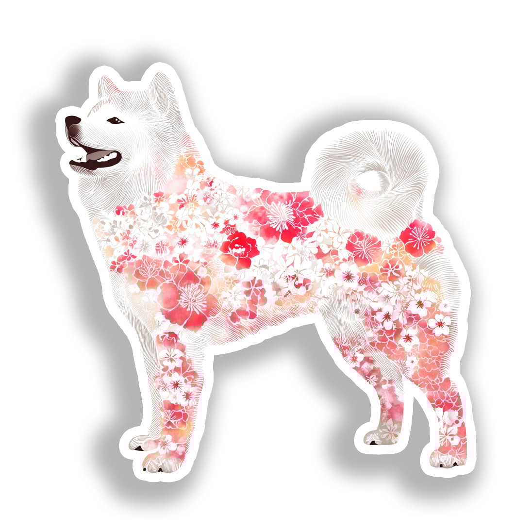 Akita Dog Vinyl Decal Sticker for Car, Laptop, Tumbler and more # A018829-4" x 4"