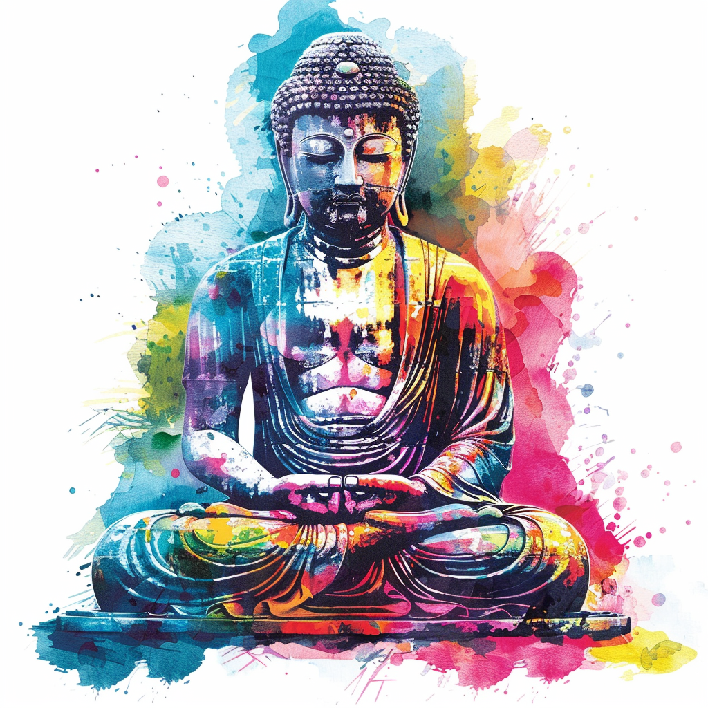 Sticker of a Buddha majestic Expressive surreal Vinyl Decal Sticker for Car, Laptop, Tumbler and more # F016845