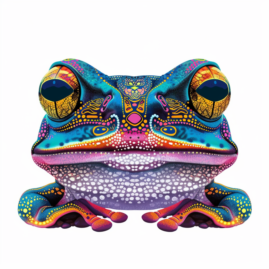 Sticker of a Frog majestic Expressive surreal Vinyl Decal Sticker for Car, Laptop, Tumbler and more # F015827
