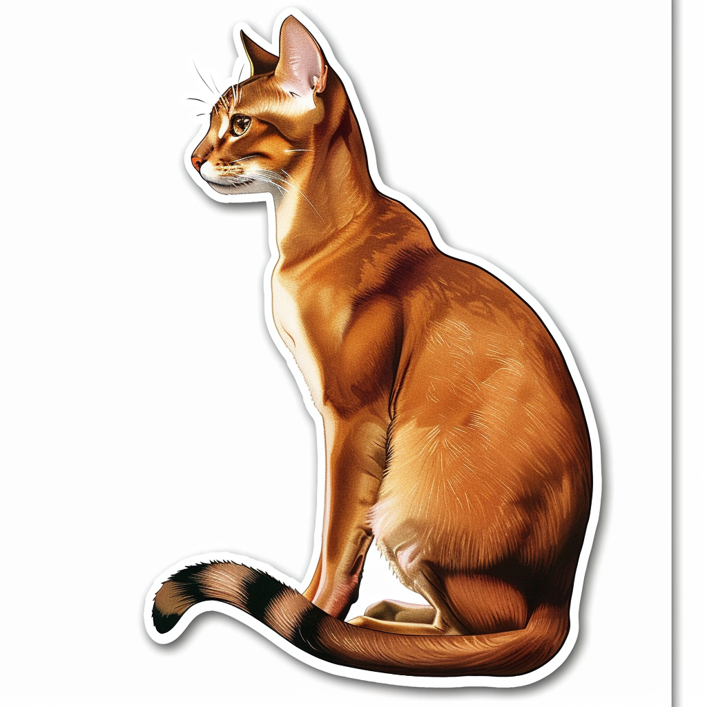 Abyssinian cat Vinyl Decal Sticker for Car, Laptop, Tumbler and more # F07879