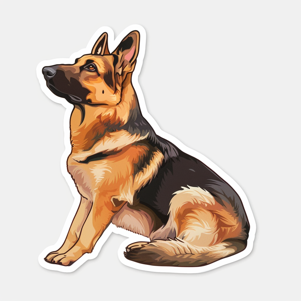 German Shepherd Dog Vinyl Decal Sticker for Car, Laptop, Tumbler and more # F07296