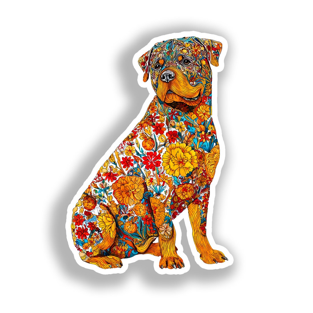 Rottweiler Dog Vinyl Decal Sticker for Car, Laptop, Tumbler and more # A018255-4" x 4"