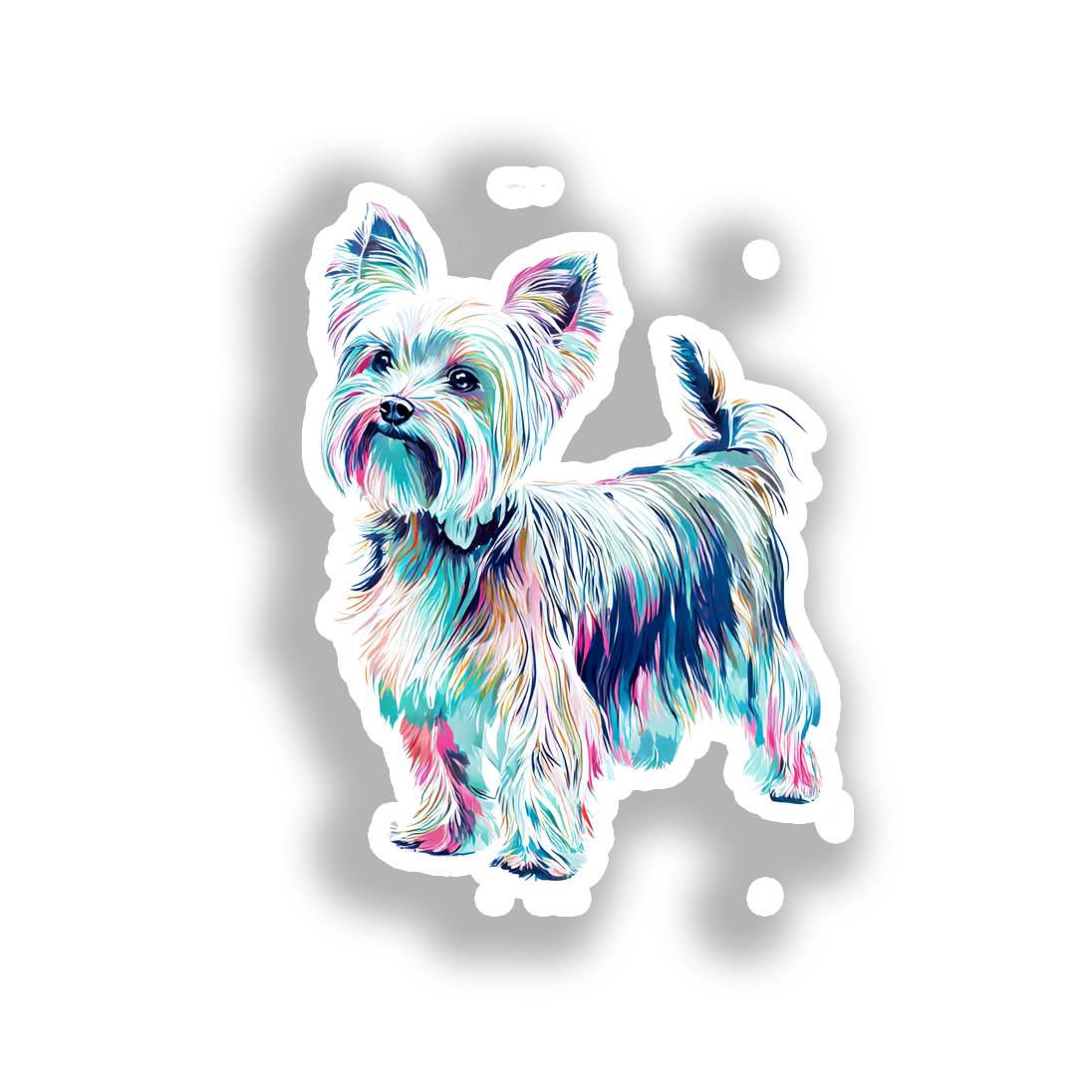 Yorkshire Terrier Dog Vinyl Decal Sticker for Car, Laptop, Tumbler and more # A017230-4" x 4"