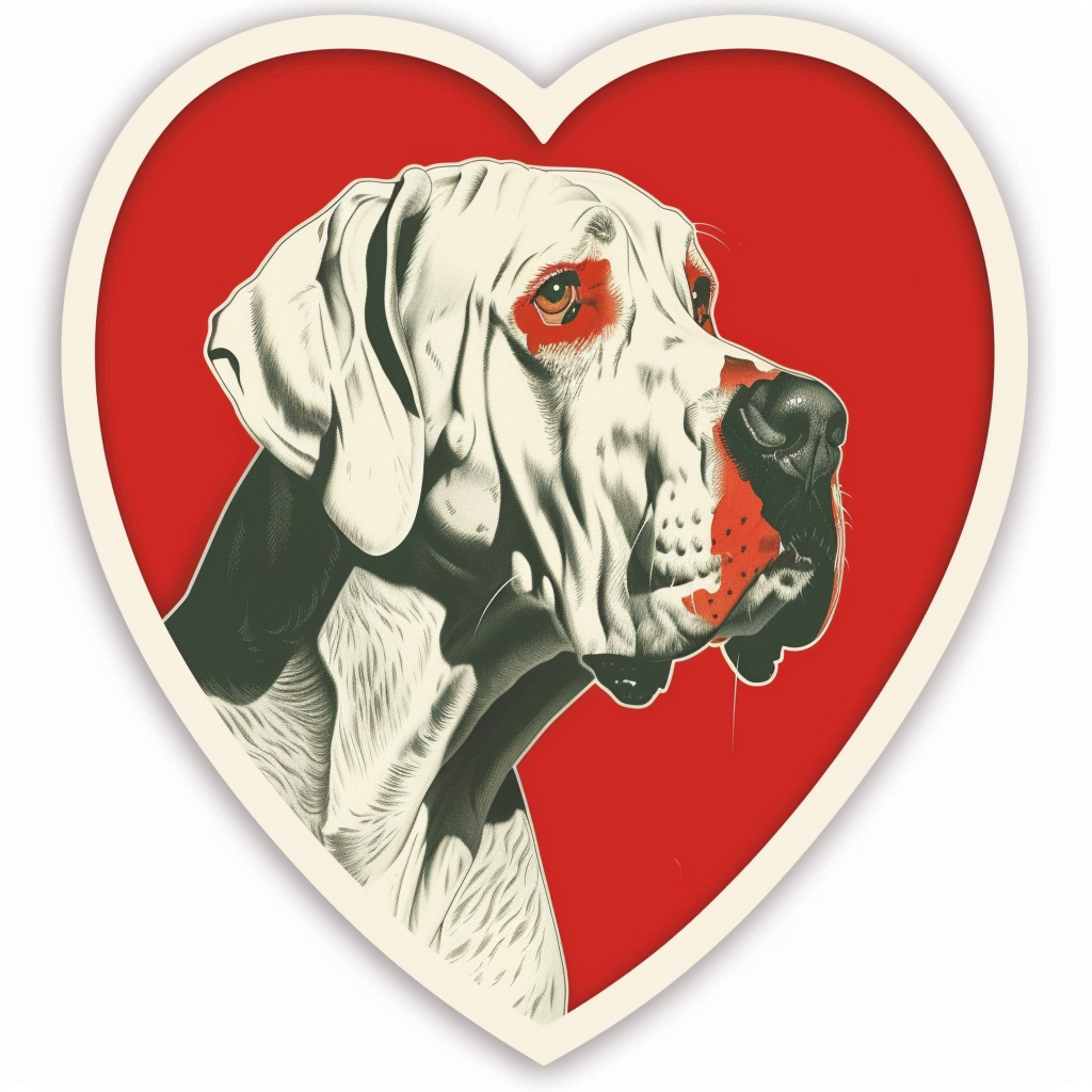Great Dane Dog Expressive surreal Vinyl Decal Sticker for Car, Laptop, Tumbler and more # F022767